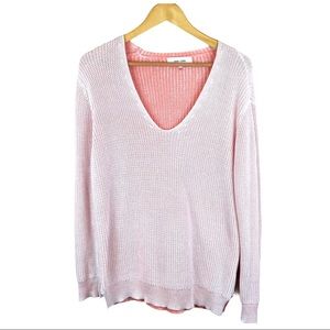 JOHN + JENN Light Pink/Peach Oversized Sweater